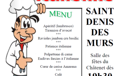 Soirée italienne du Comité de jumelage Noblat Aigues Vives (87)