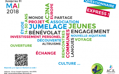 Enquête sur le jumelage et les jeunes en Nouvelle-Aquitaine – Répondez jusqu&rsquo;au 31 mai 2018