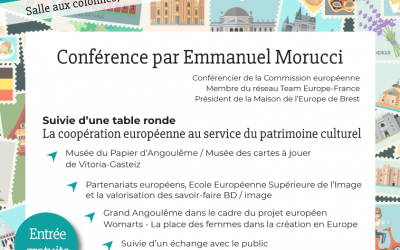 Conférence – Le patrimoine culturel européen : quelle place et rôle en Europe ? // 23 mai, 14h Angoulême