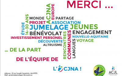 Enquête « Jeunes et jumelages en Nouvelle-Aquitaine » – Un grand MERCI pour vos contributions !