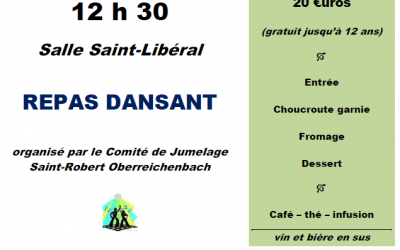Repas dansant à Saint-Robert le 25.11.2018