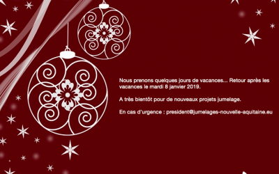 Congés de fin d&rsquo;année, on se retrouve en 2019